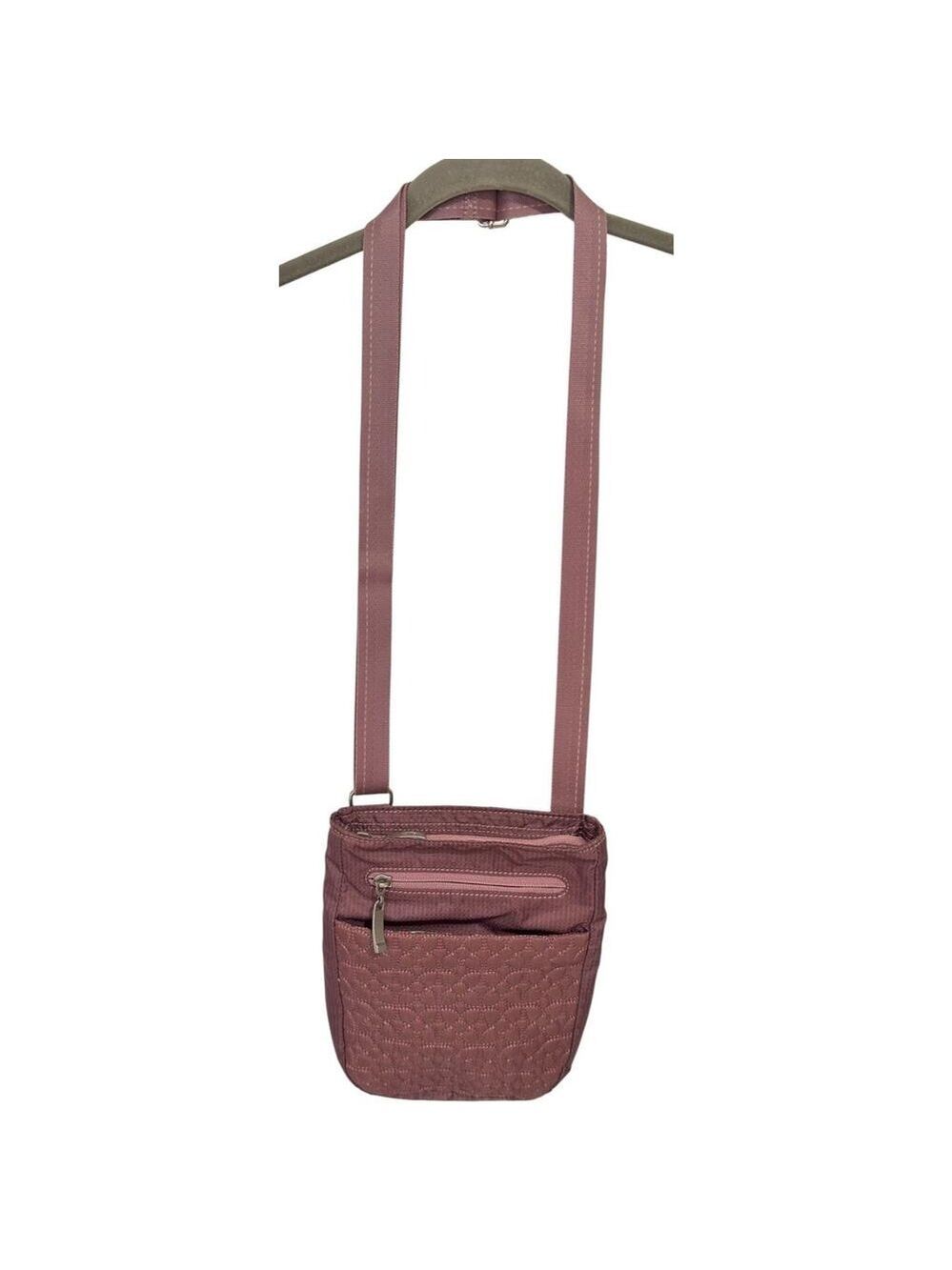 Sherpani Prima LE Nylon Crossbody Quilted Bag Mauve Purple Travel Purse RFID